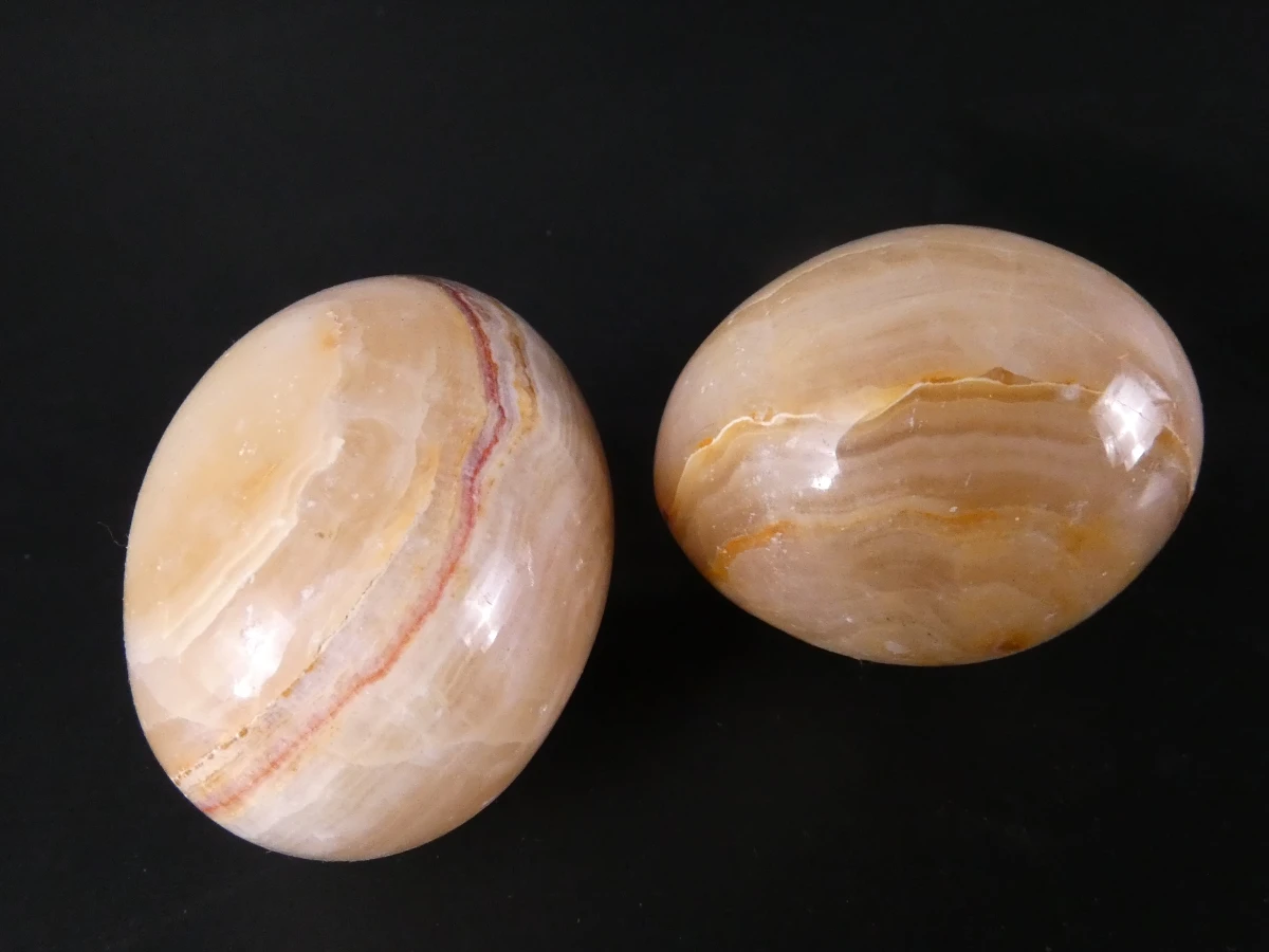 Set van 18 decoratieve stenen eieren van verschillende mineralen - foto 5