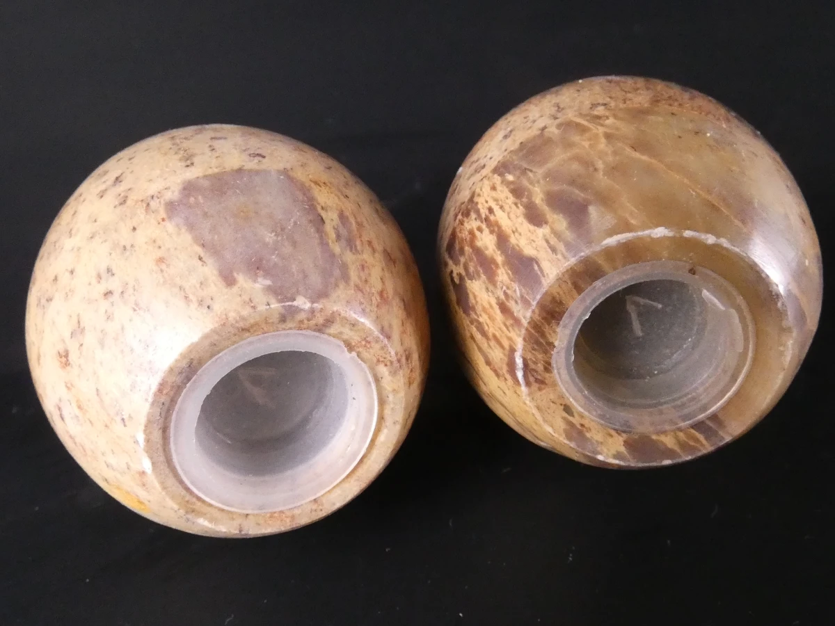 Set van 18 decoratieve stenen eieren van verschillende mineralen - foto 12