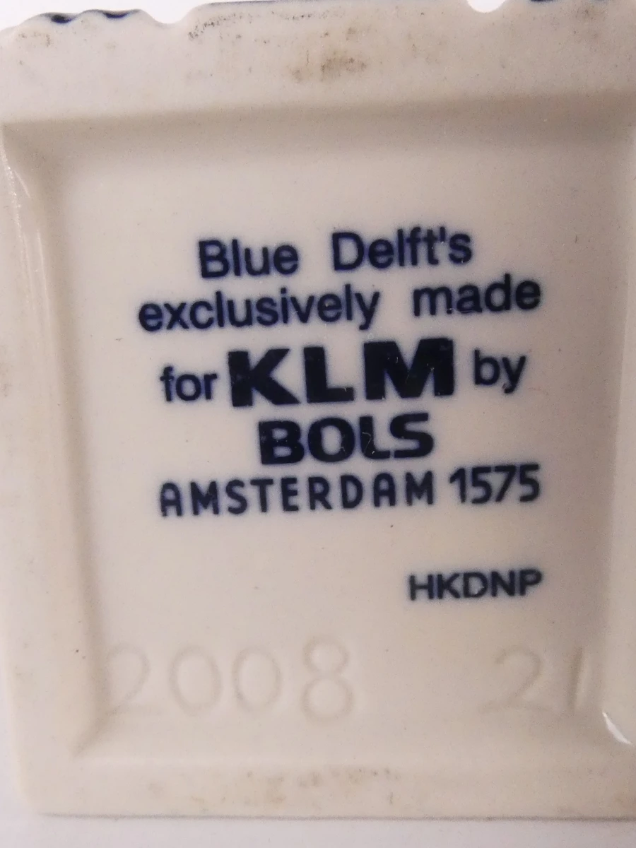 8 Delfts Blauwe KLM keramische huisjes - foto 9