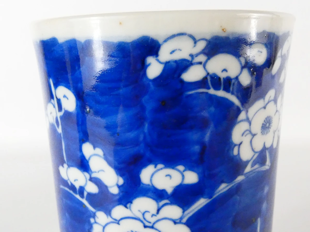 Blauw-witte keramische vazen met bloemmotief - foto 4