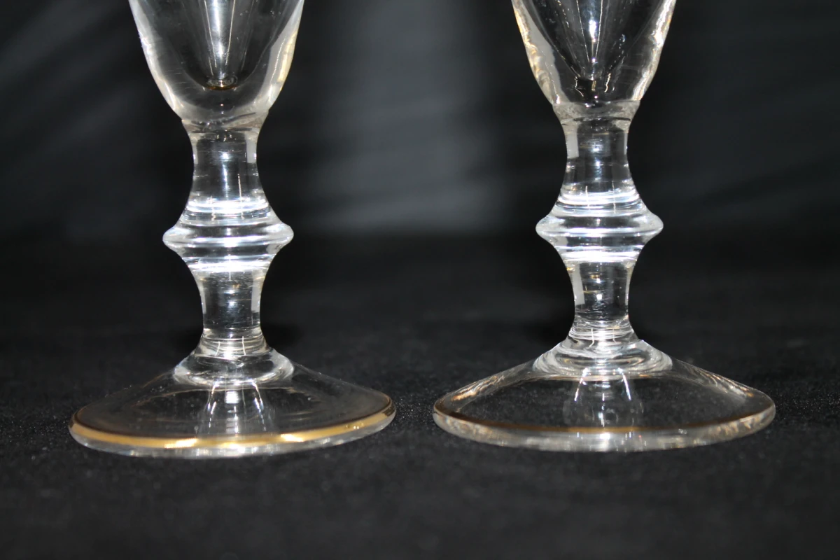 Set van 8 vintage kristallen champagneglazen - foto 4