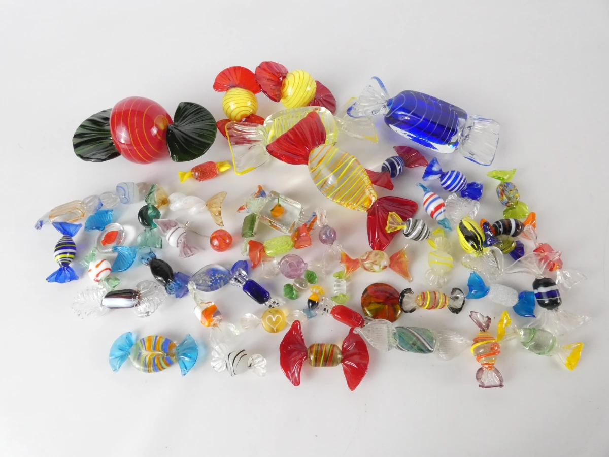 Glazen snoepjes (52 stuks), Murano Stijl - foto 2