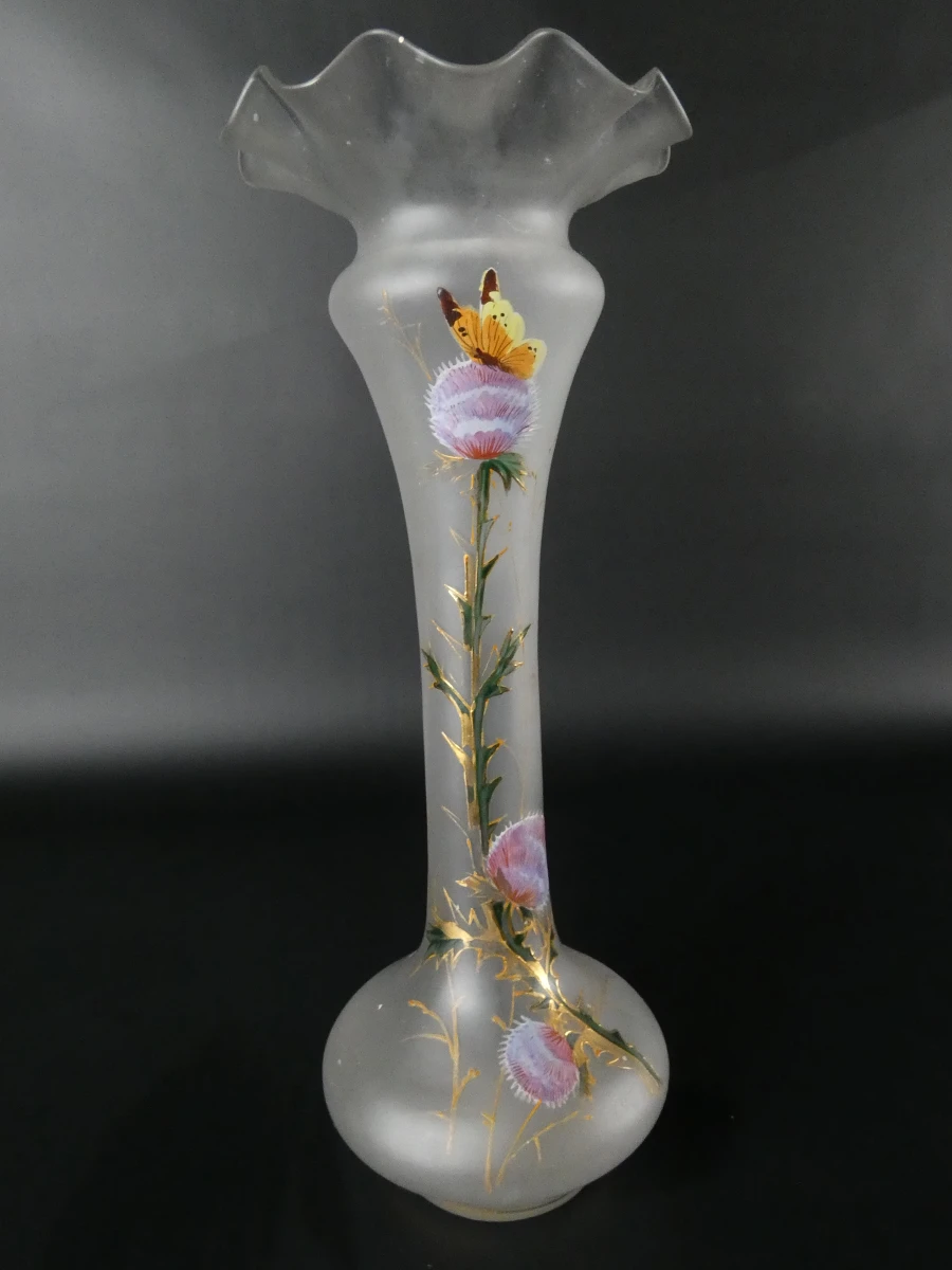 2 Vintage glazen vazen - Art Nouveau-stijl - foto 8