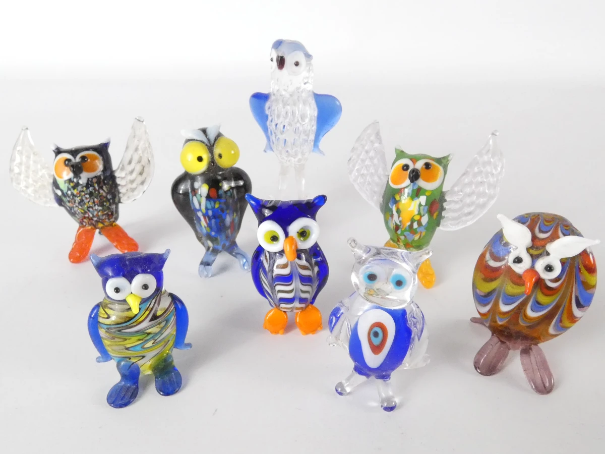 Set van diverse glazen dierfiguren - foto 5