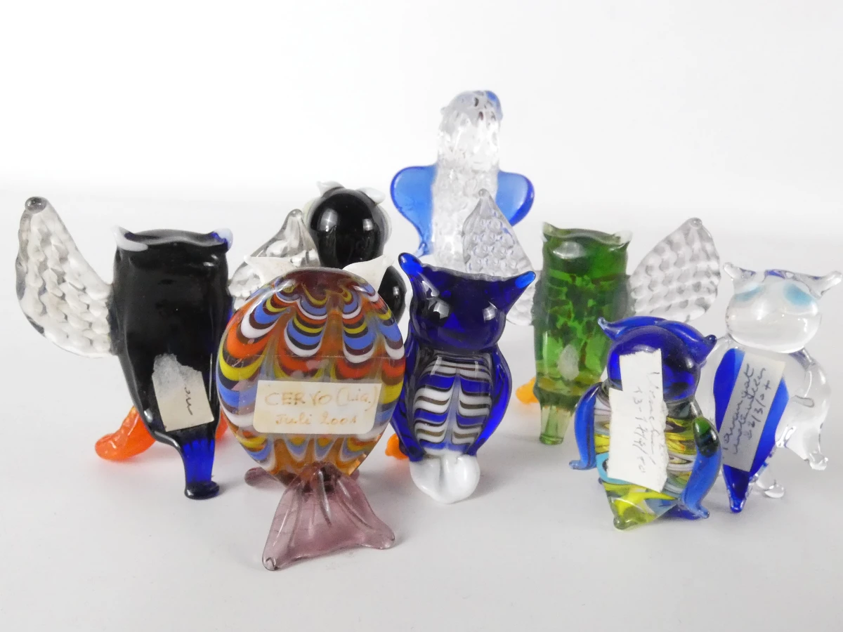 Set van diverse glazen dierfiguren - foto 6