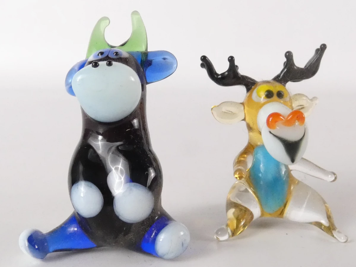 Set van diverse glazen dierfiguren - foto 12