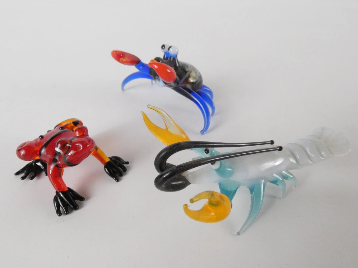 Set van diverse glazen dierfiguren - foto 13