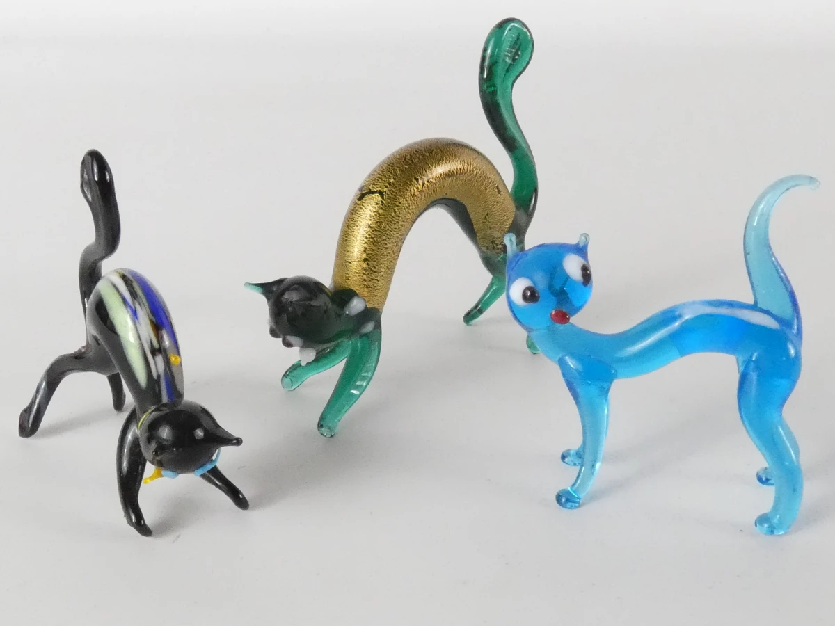 Set van diverse glazen dierfiguren - foto 16