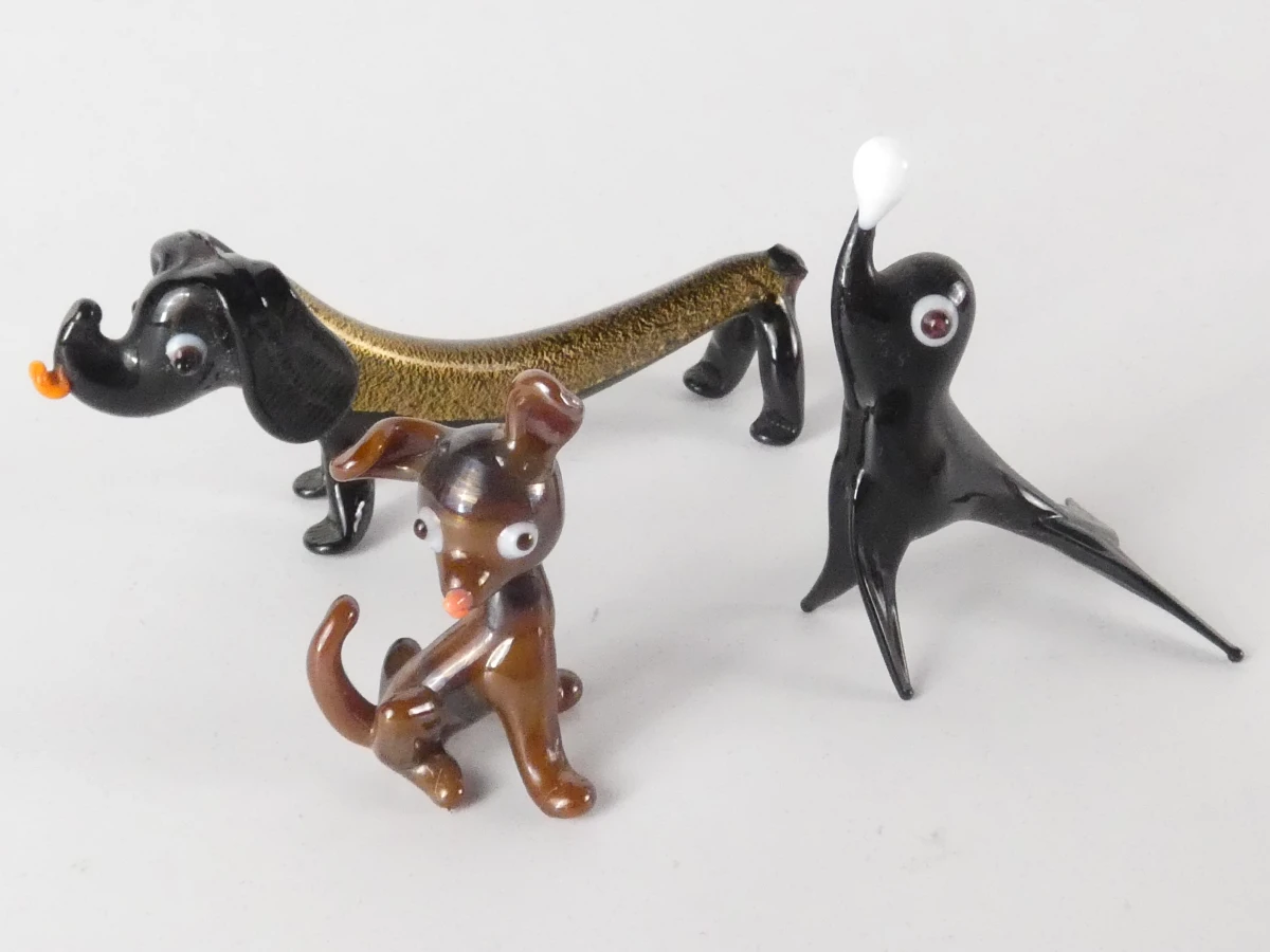 Set van diverse glazen dierfiguren - foto 18