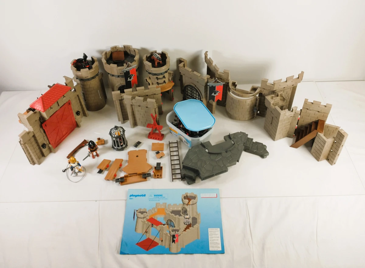 PLAYMOBIL Knights 6001 Falkenritterburg met doos en figuren - foto 3