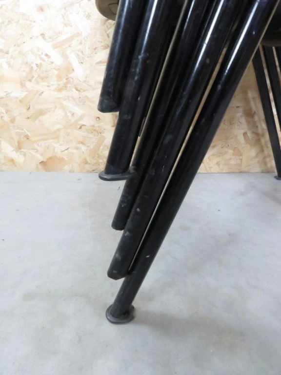 Set van 5 zwarte design stoelen Lamm Parma Italy - foto 11