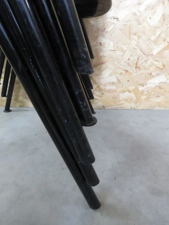 Set van 5 zwarte design stoelen Lamm Parma Italy - foto 9