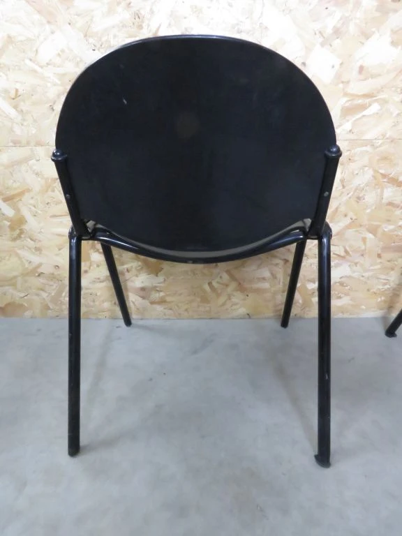 Set van 5 zwarte design stoelen Lamm Parma Italy - foto 3