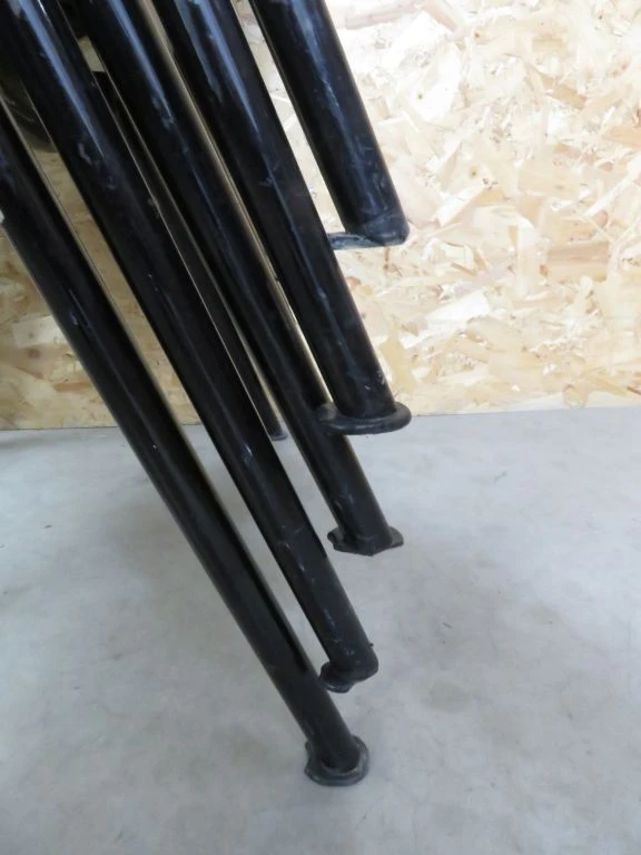 Set van 5 zwarte design stoelen Lamm Parma Italy - foto 10