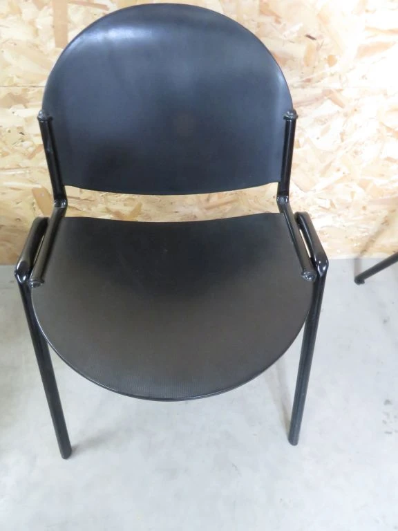 Set van 5 zwarte design stoelen Lamm Parma Italy - foto 2