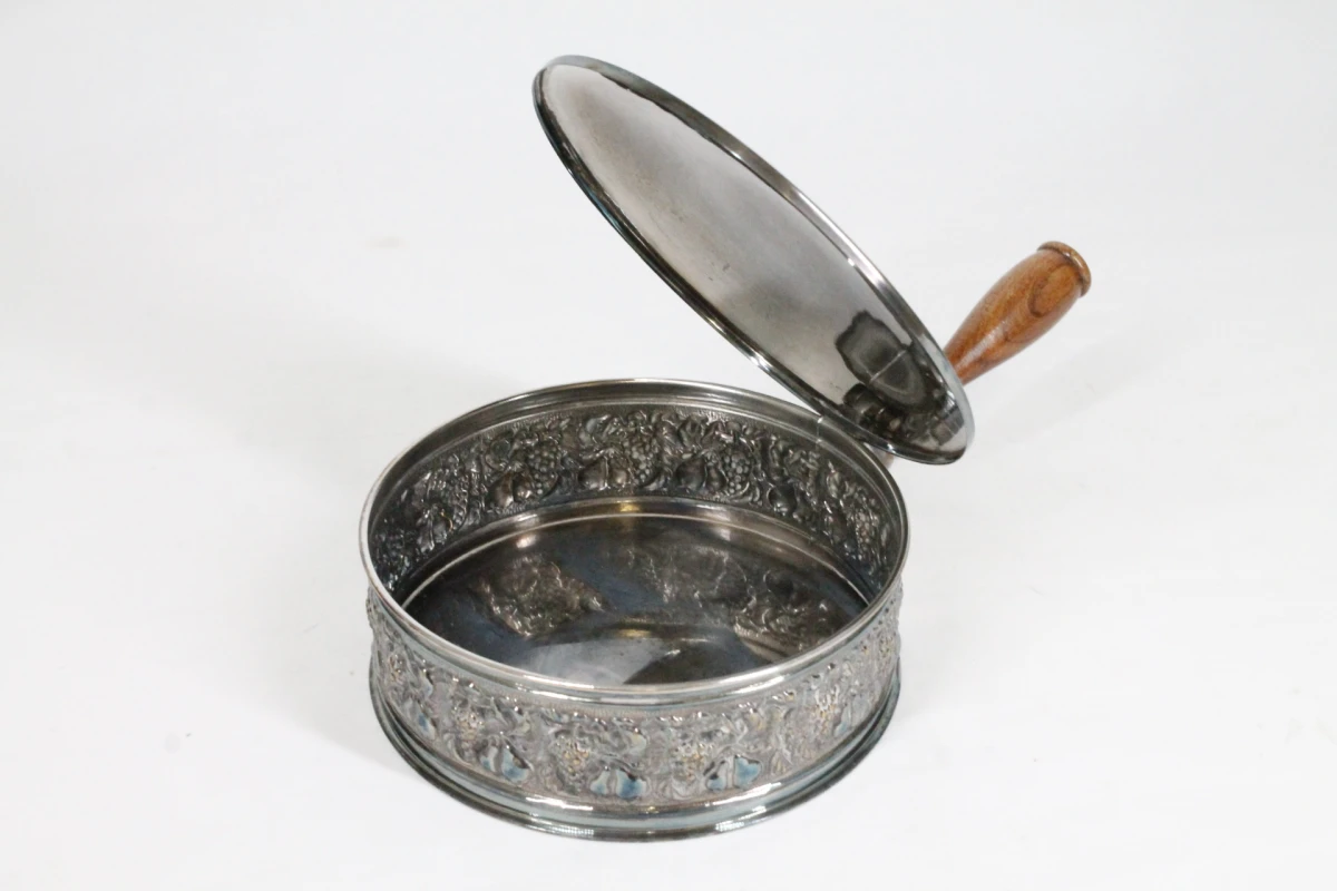 Verzilverde Vintage Silent Butler (Kruimelvanger) - foto 2