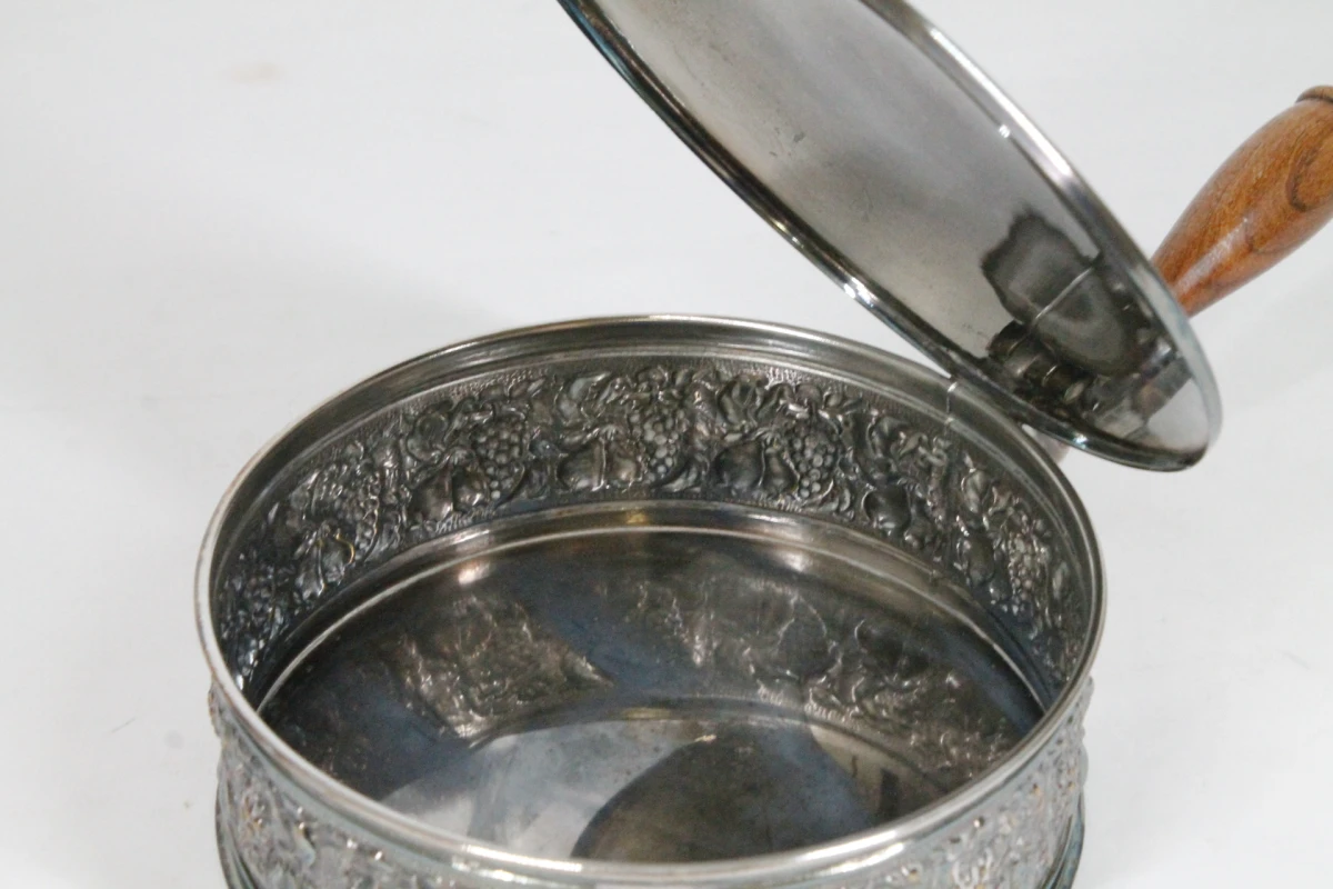 Verzilverde Vintage Silent Butler (Kruimelvanger) - foto 3