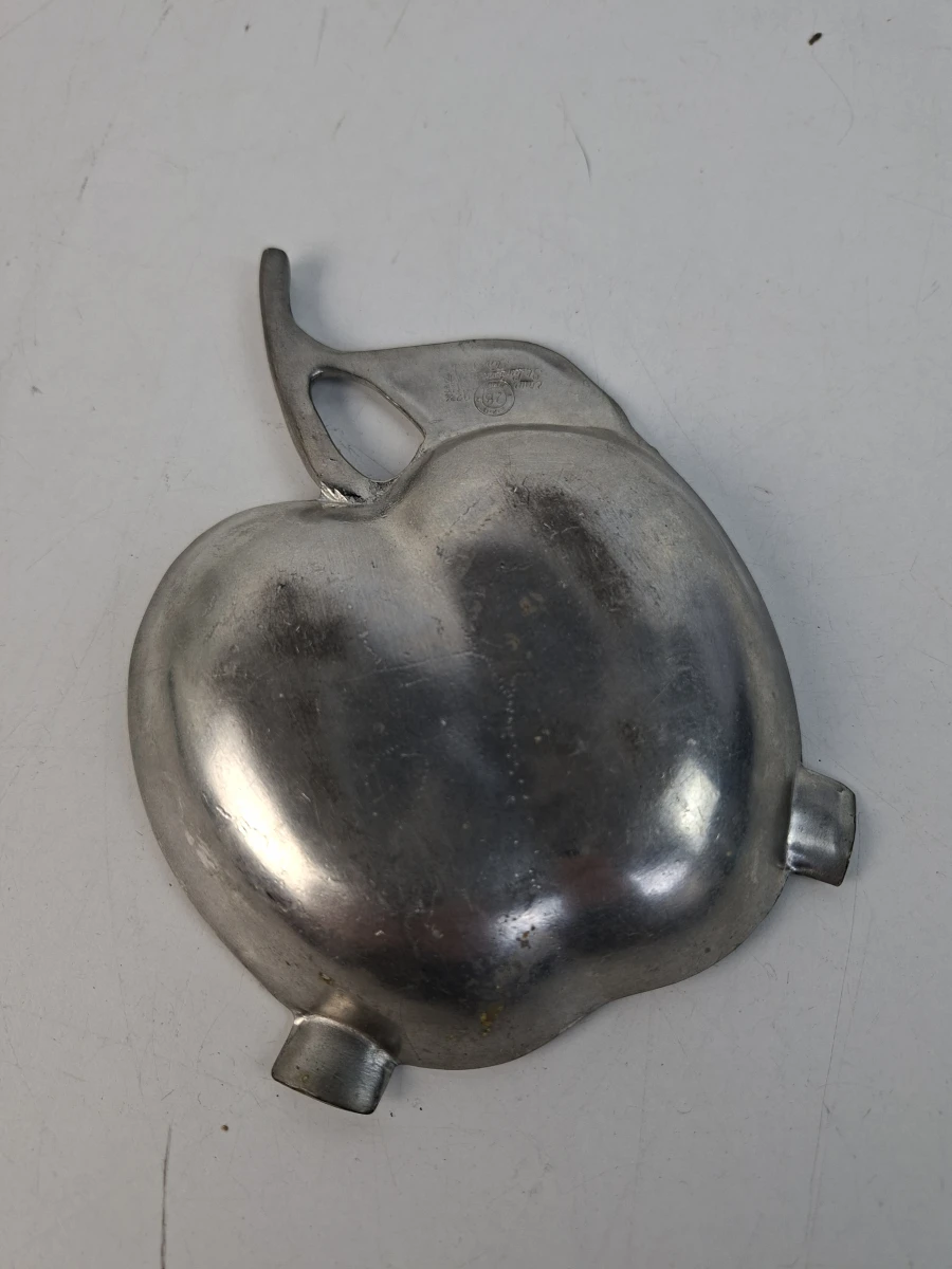 🍎 Vintage Belgische Tinnen Asbak in Appelvorm – Étain St. Lambert (92% Zuiver Tin) - foto 3
