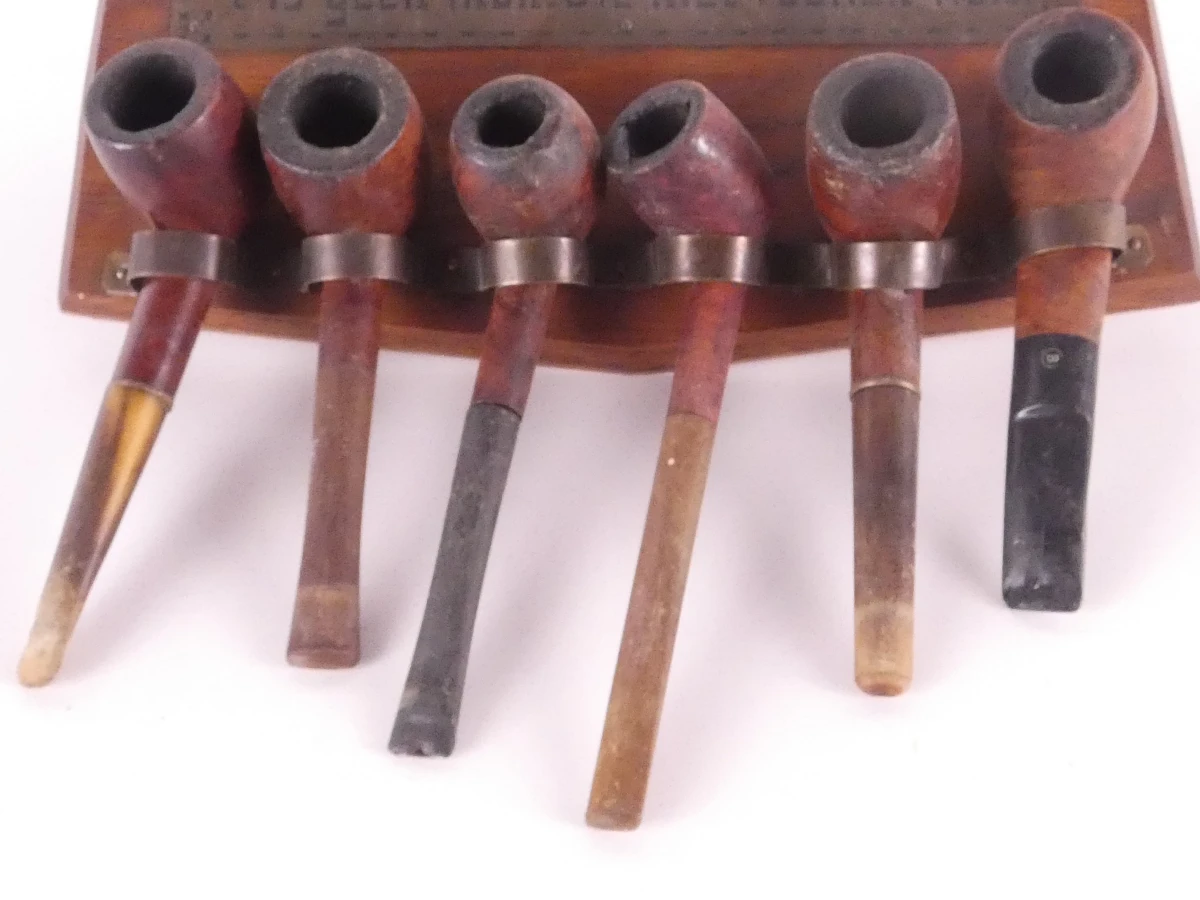 Set vintage pijpen met houten pijpenrekken - foto 4