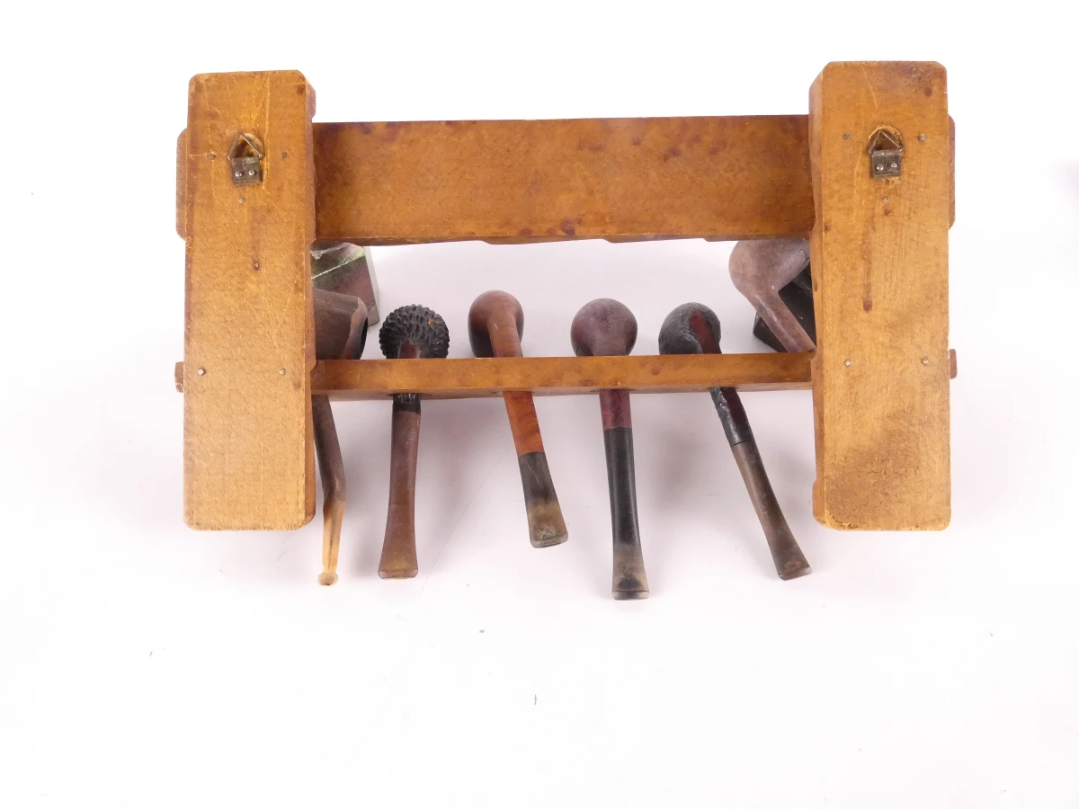 Set vintage pijpen met houten pijpenrekken - foto 10