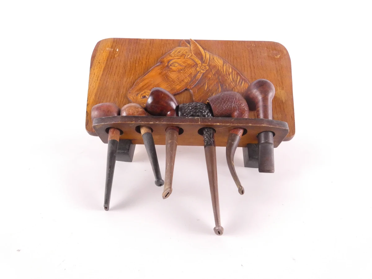 Set vintage pijpen met houten pijpenrekken - foto 17