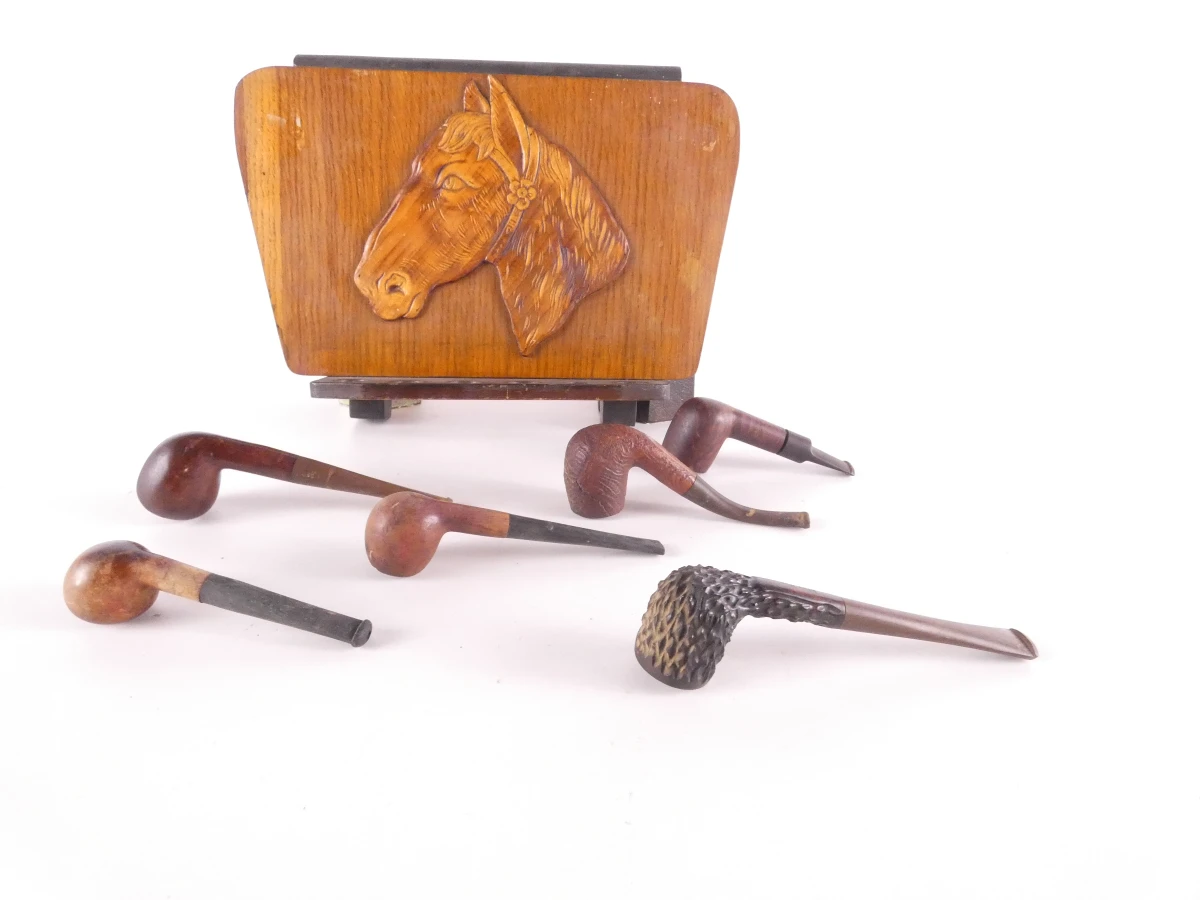 Set vintage pijpen met houten pijpenrekken - foto 18