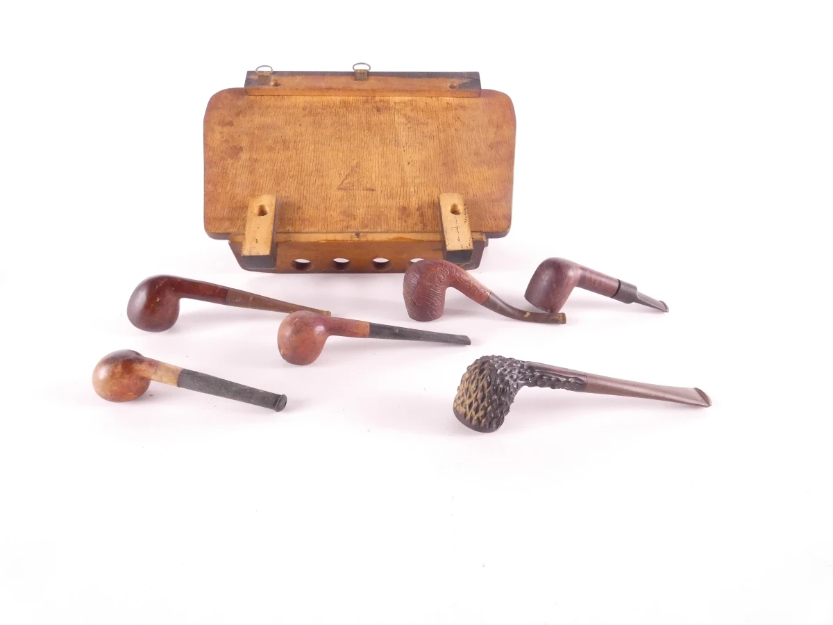 Set vintage pijpen met houten pijpenrekken - foto 19