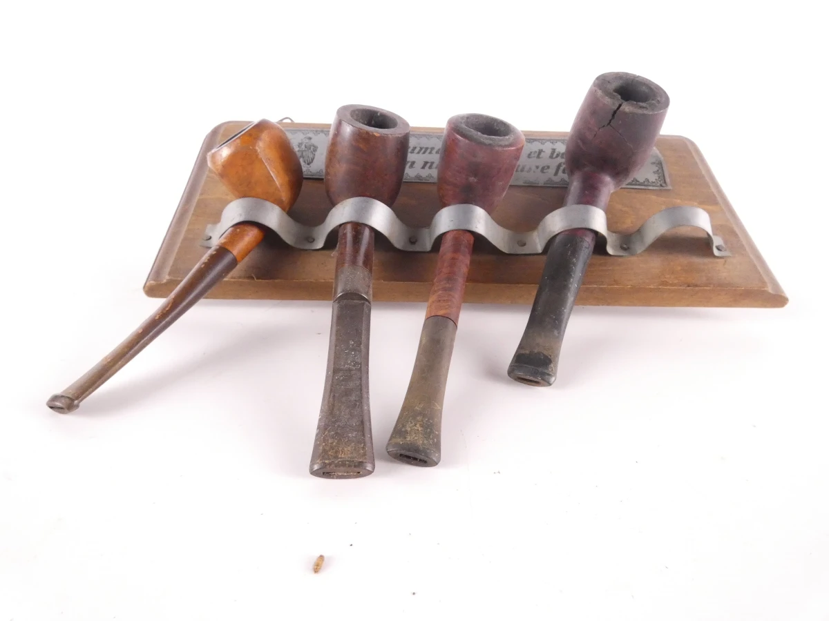 Set vintage pijpen met houten pijpenrekken - foto 23
