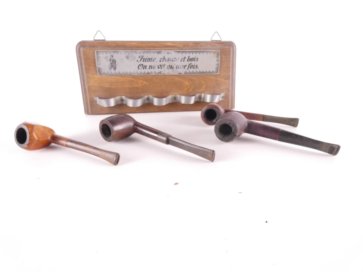 Set vintage pijpen met houten pijpenrekken - foto 24