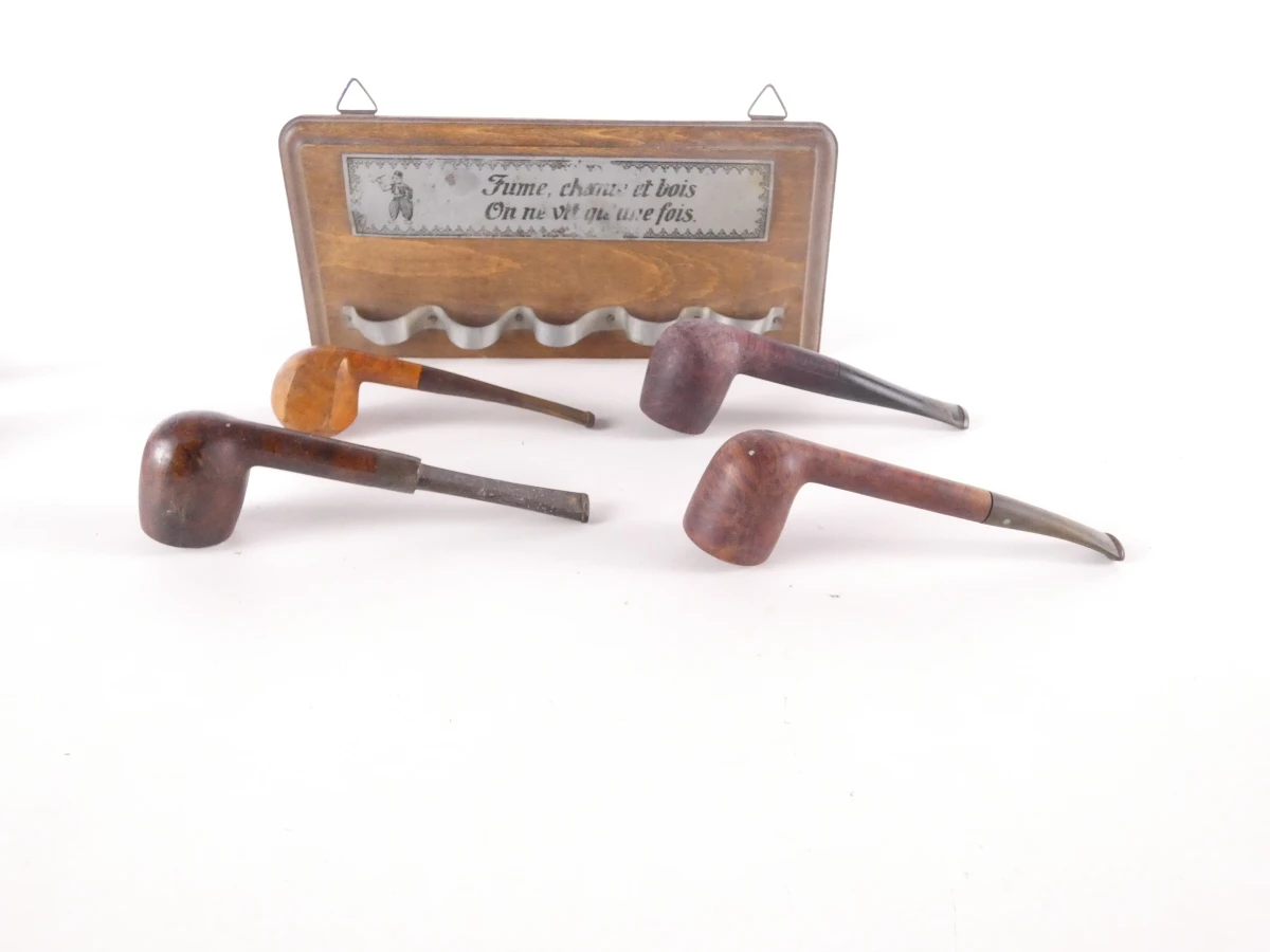 Set vintage pijpen met houten pijpenrekken - foto 30