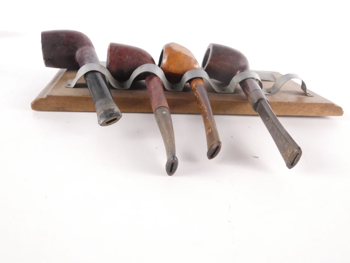 Set vintage pijpen met houten pijpenrekken - foto 31