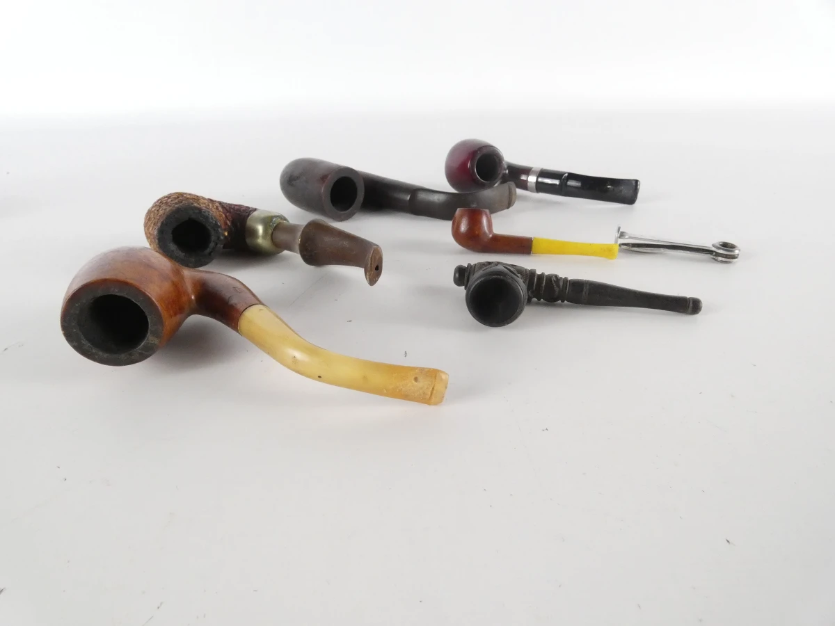 Set vintage pijpen met houten pijpenrekken - foto 39