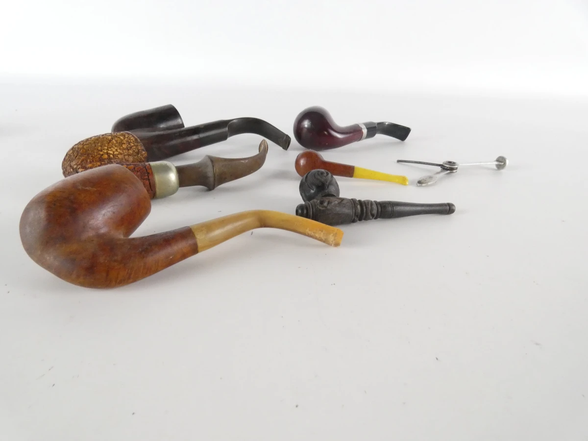 Set vintage pijpen met houten pijpenrekken - foto 40