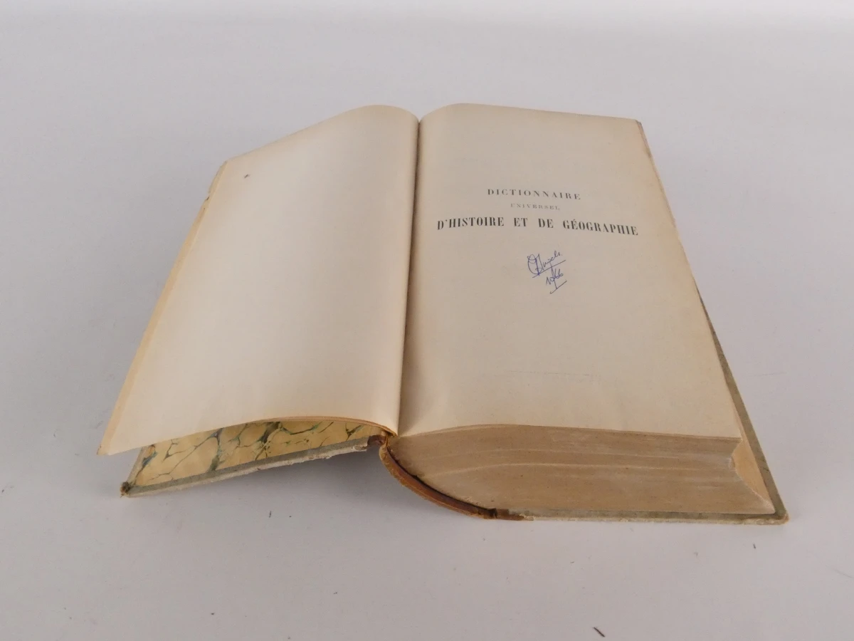 Oud Frans naslagwerk – Dictionnaire universel d'Histoire et de Géographie - foto 8