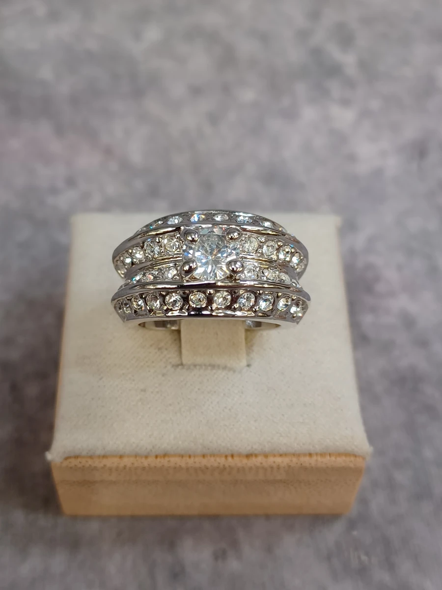 Elegante sieradenset met strass en parel-details  - Zilverkleurig / stainless steel - foto 2