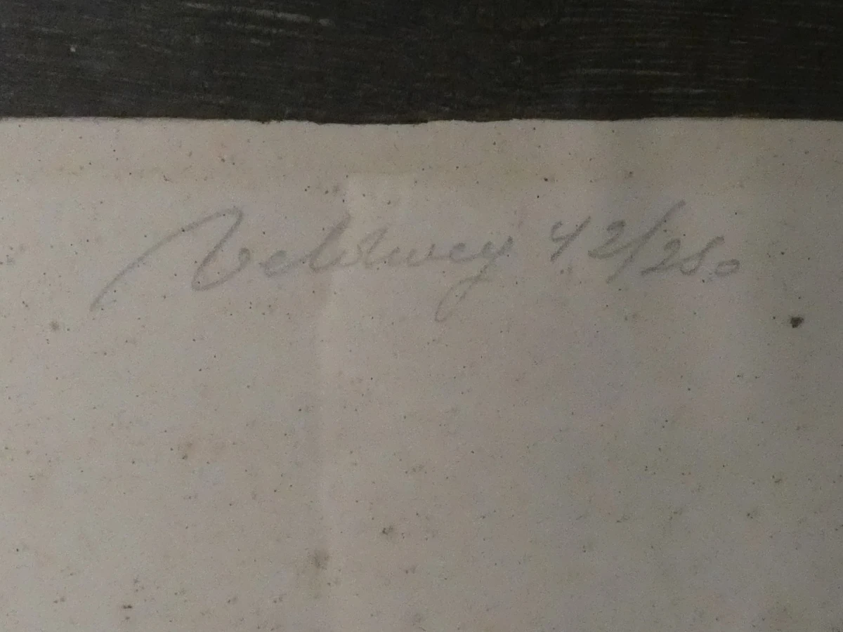 Ingelijste litho 'Veldweg' - foto 8
