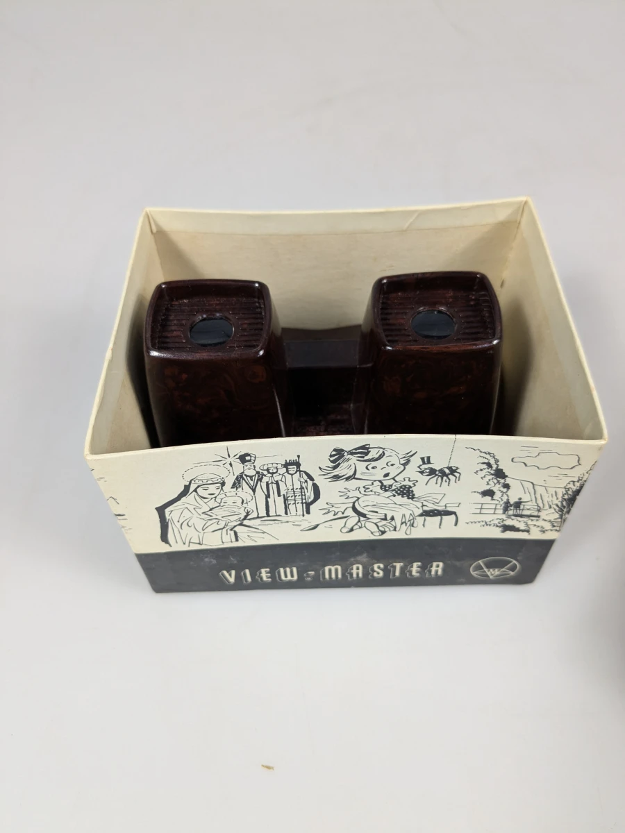 Bruine bakelieten View-Master+ lot viewmaster schijfjes - foto 3