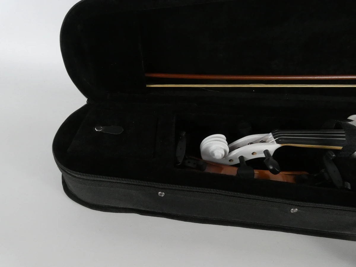 Witte viool met koffer en accessoires - foto 4