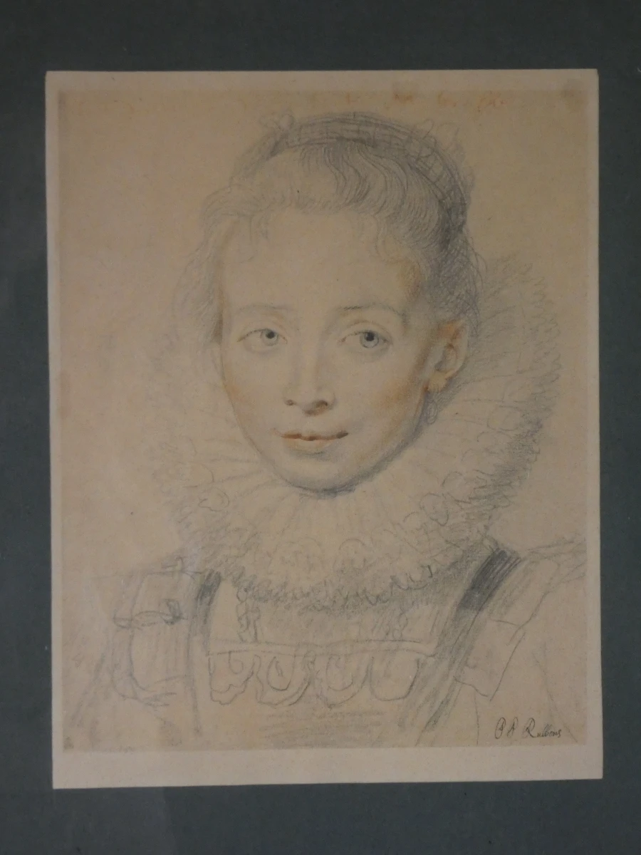 Antieke reproductie ‘Portret van Clara Serena Rubens’ – Inlijsting G. Zazzarini & Co. (ca. 1873-1906) - foto 2