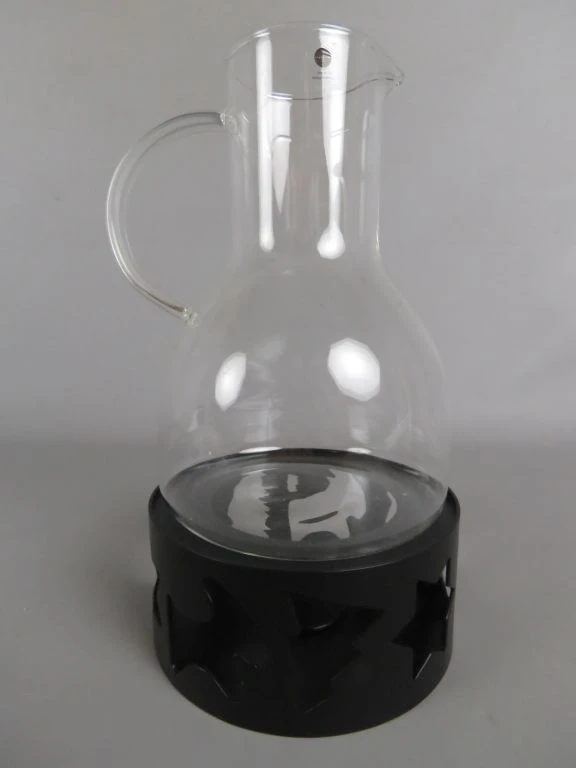 Glöggkruik met warmhouder van glas en metaal - foto 2