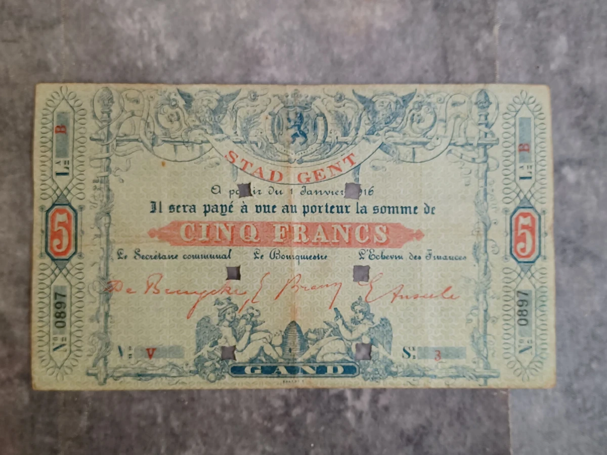 Uniek lot historisch noodgeld WWI – Stad Gent en gemeente Wetteren (1914-1918) - foto 8