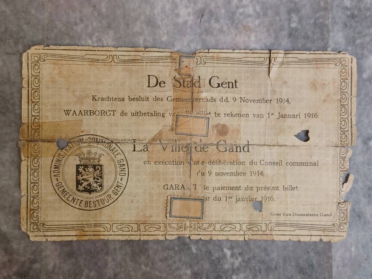 Uniek lot historisch noodgeld WWI – Stad Gent en gemeente Wetteren (1914-1918) - foto 11