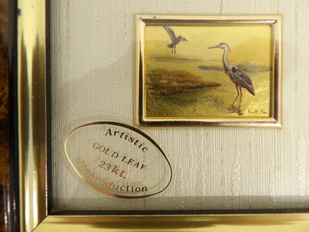 Verzameling bladgoud en zilverblad kunstwerkjes - foto 8