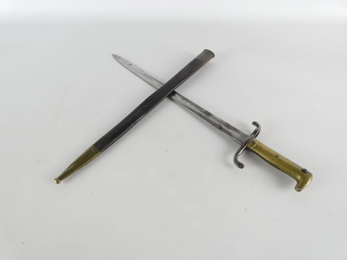 Oude militaire bajonet met schede - foto 11