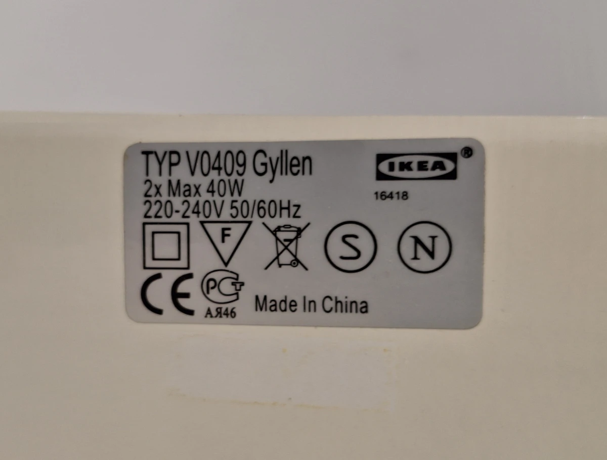 Zeldzame Vintage IKEA Gyllen Glazen Wandlamp door Julia Treutiger, Jaren 90 - foto 10
