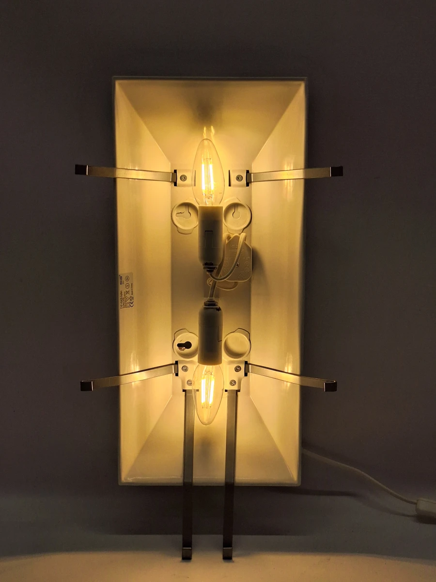 Zeldzame Vintage IKEA Gyllen Glazen Wandlamp door Julia Treutiger, Jaren 90 - foto 9