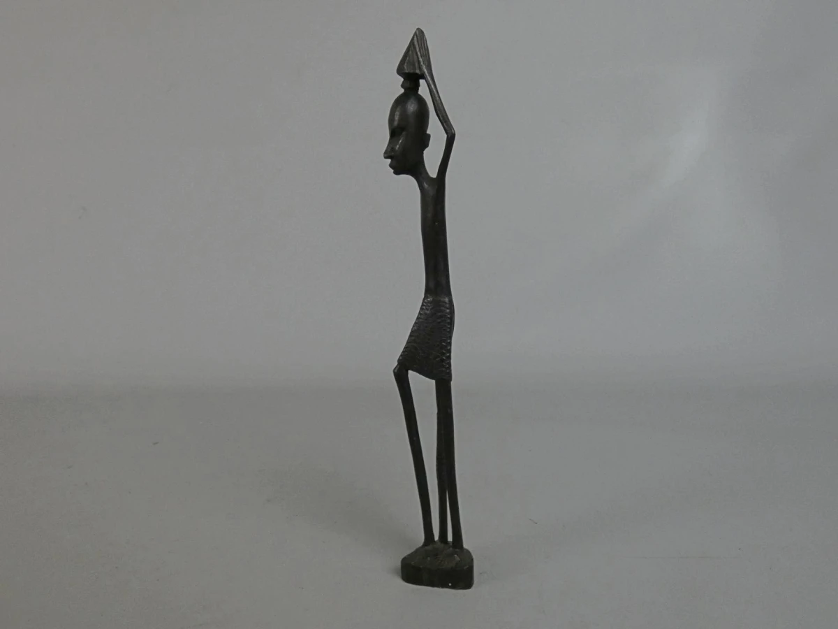 Afrikaans houten beeldje van twee figuren - foto 2