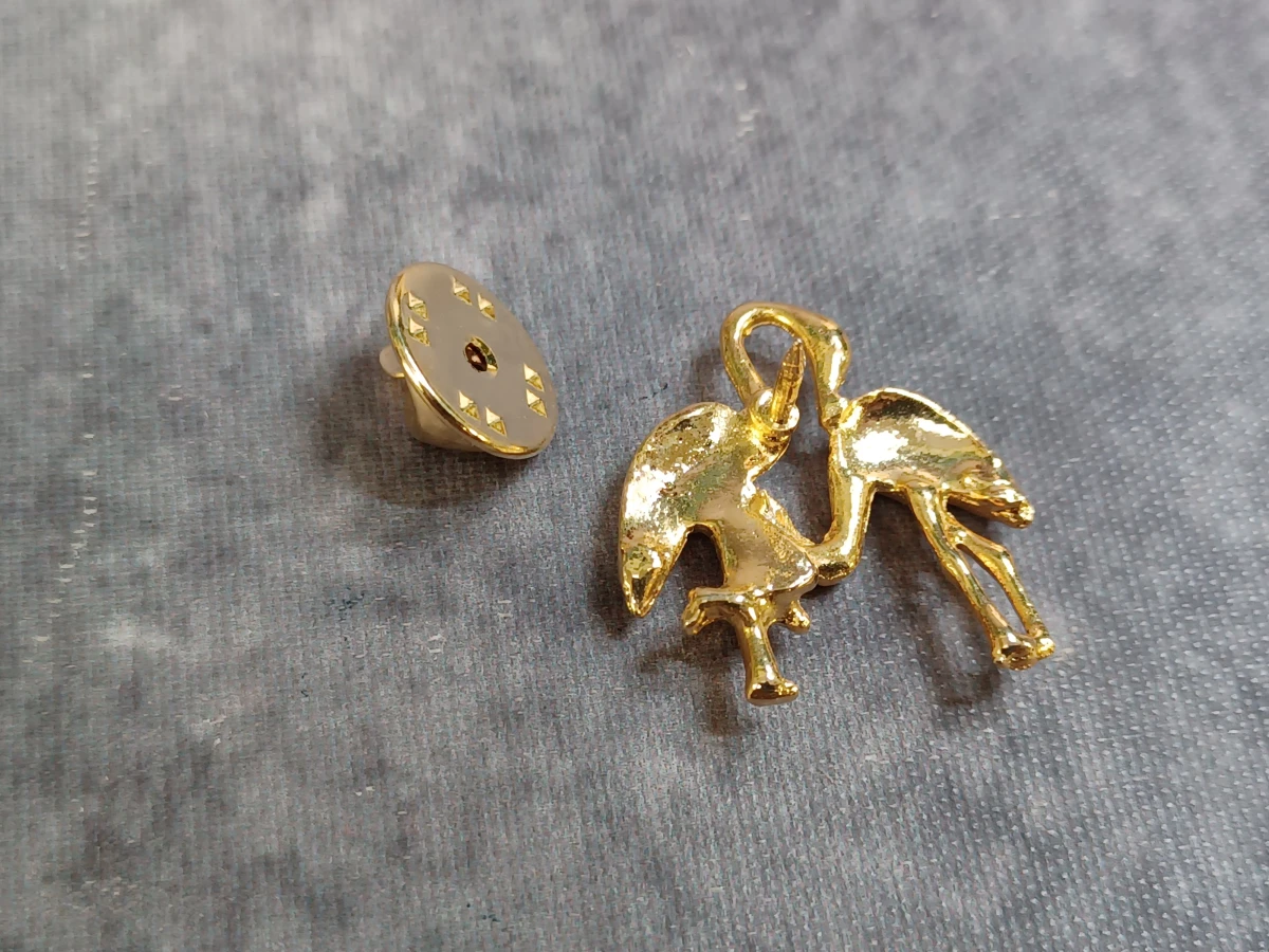 Set van 2 vintage diervormige broches en pins met strass-stenen - foto 10