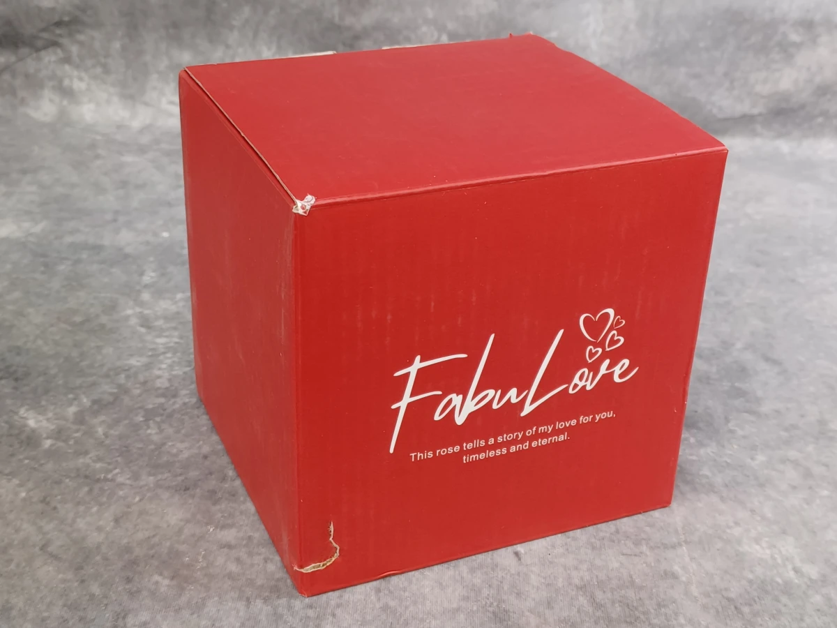 Luxe FabuLove draaibare sieradendoos met geconserveerde rode roos en ketting - foto 8