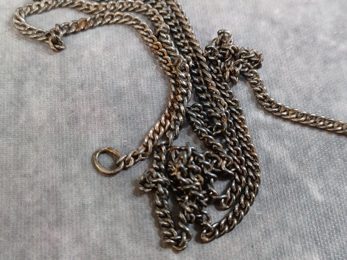 Zilveren ketting met natuurstenen hanger en een Brecciated Jaspis broche - foto 4